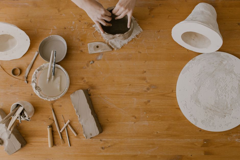 Pottery studio ambiance